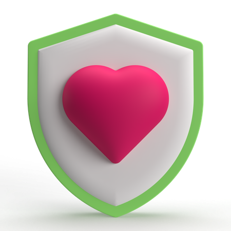 Escudo de amor  3D Icon