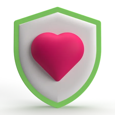 Escudo de amor  3D Icon