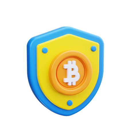 Escudo bitcoin  3D Icon