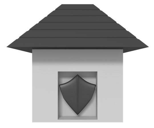 Escudo de casa  3D Icon