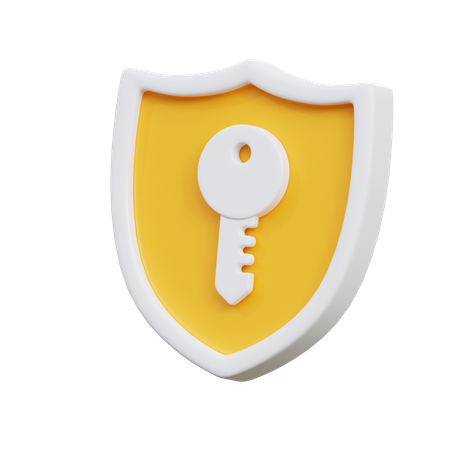 Escudo de chave  3D Icon