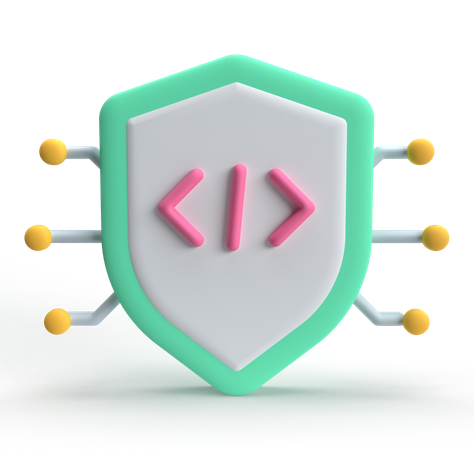 Escudo de codificação  3D Icon