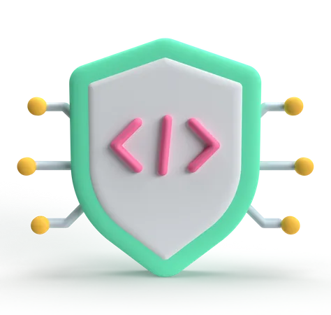 Escudo de codificação  3D Icon