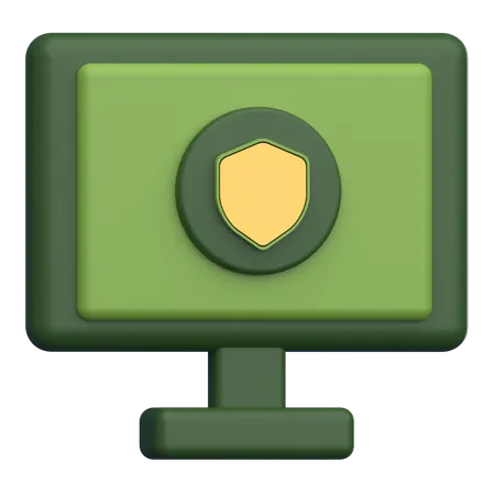 Escudo de computadora  3D Icon