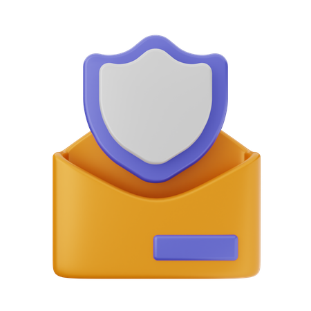 Escudo de correo  3D Icon