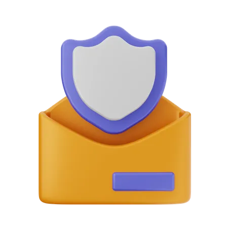 Escudo de correo  3D Icon