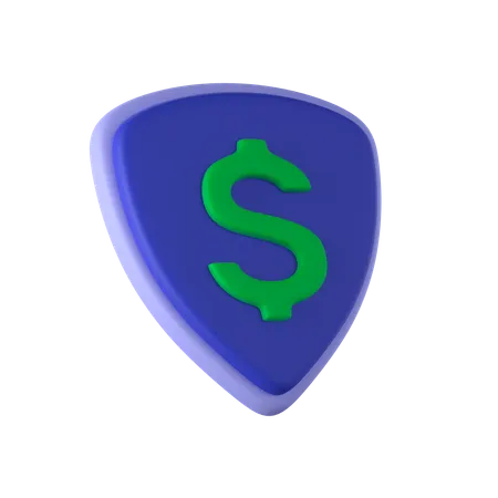 Escudo de dinero  3D Icon