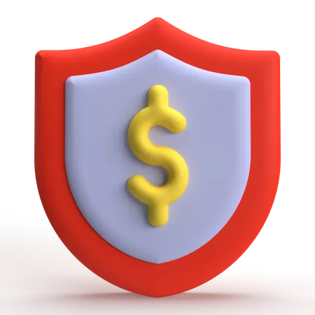 Escudo de dinero  3D Icon