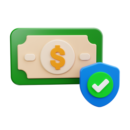 Escudo de dinero  3D Icon