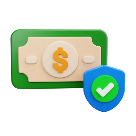 Escudo de dinero  3D Icon