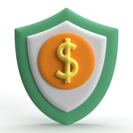 Escudo de dinero  3D Icon