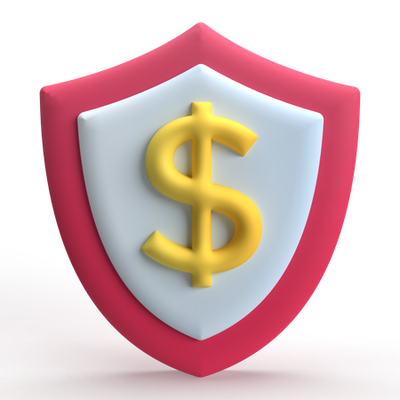 Escudo de dinero  3D Icon