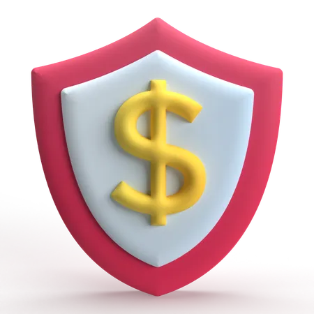 Escudo de dinero  3D Icon