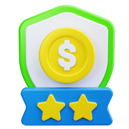 Escudo de dinero  3D Icon