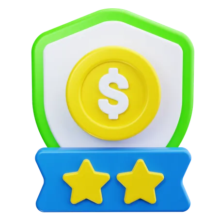 Escudo de dinero  3D Icon