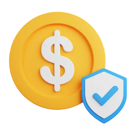 Escudo de dinero  3D Icon