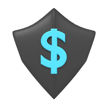 Escudo de dinero  3D Icon