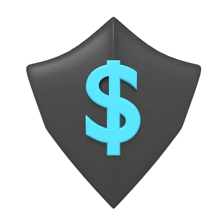 Escudo de dinero  3D Icon