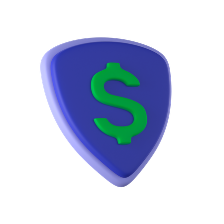 Escudo de dinheiro  3D Icon