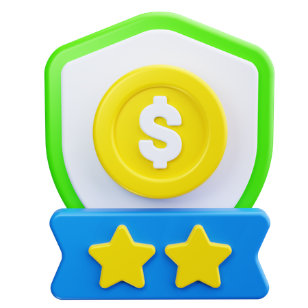 Escudo de dinheiro  3D Icon