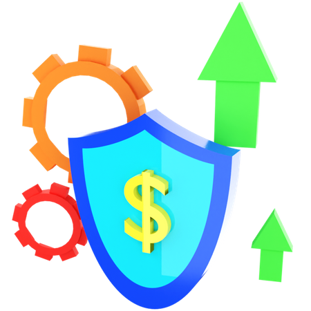 Escudo de dinheiro  3D Icon