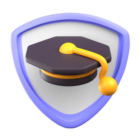 Escudo de graduacion  3D Icon