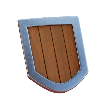 Escudo de madeira  3D Icon