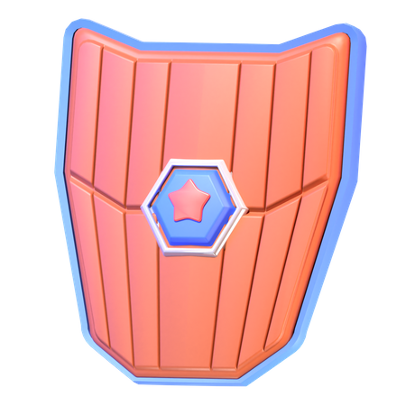 Escudo de madeira  3D Icon