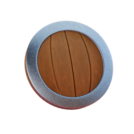 Escudo de madera  3D Icon