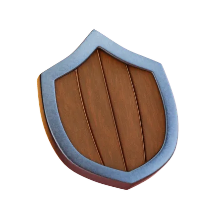 Escudo de madera  3D Icon