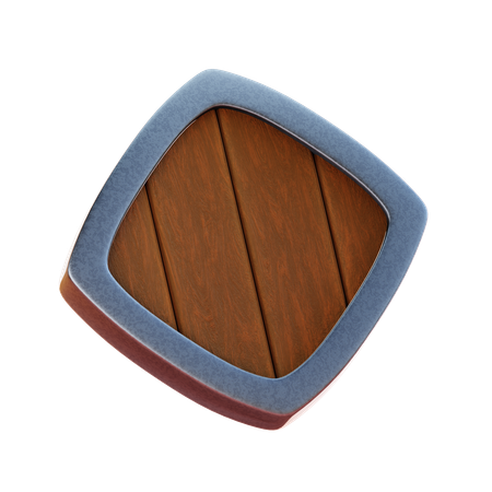 Escudo de madera  3D Icon