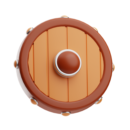 Escudo de madera  3D Icon