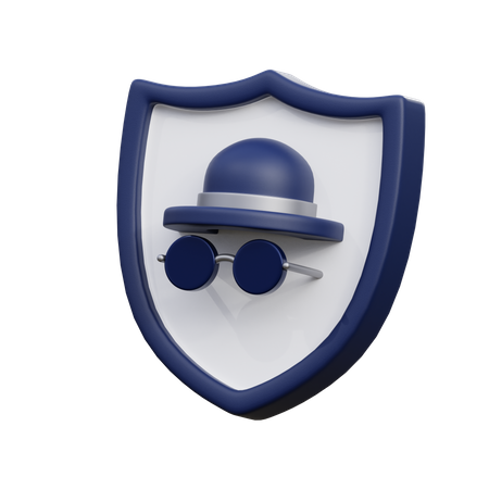Escudo do modo de navegação anônima  3D Icon