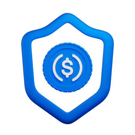 Escudo de moeda usd  3D Icon