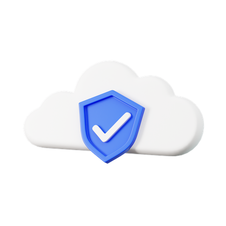 Escudo de nube  3D Icon