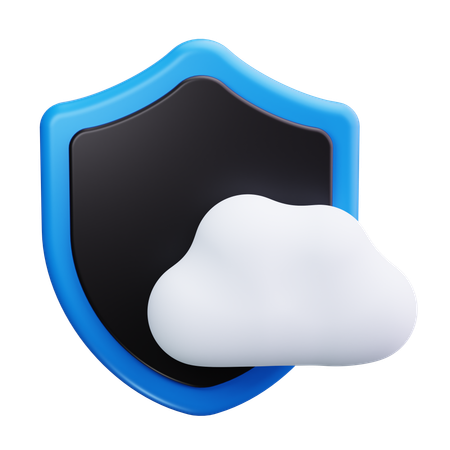 Escudo de nube  3D Icon