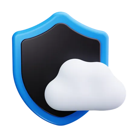 Escudo de nube  3D Icon