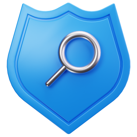 Escudo de pesquisa  3D Icon
