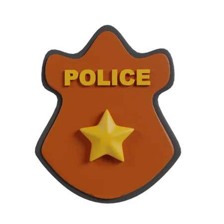 Escudo policial  3D Icon