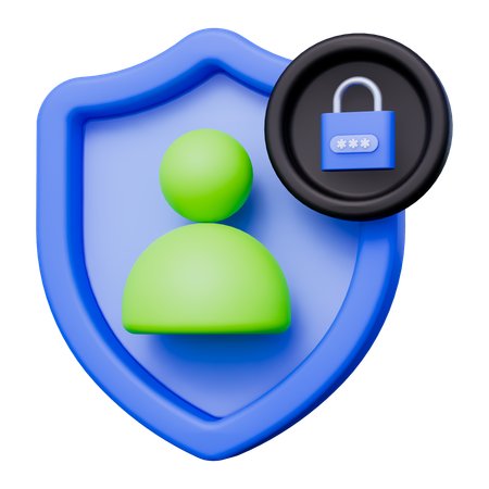 Escudo de privacidad  3D Icon