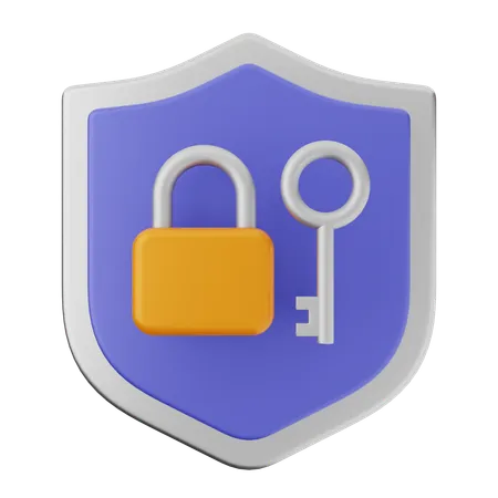 Protección del escudo de bloqueo  3D Icon