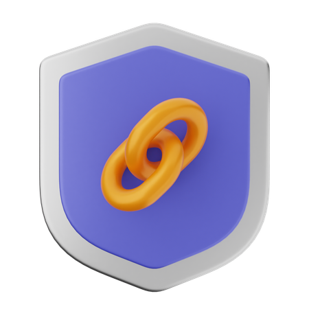 Protección de escudo de enlace  3D Icon