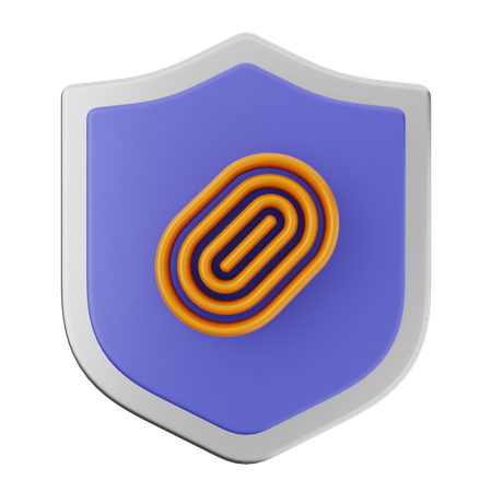 Protección con escudo de huellas dactilares  3D Icon