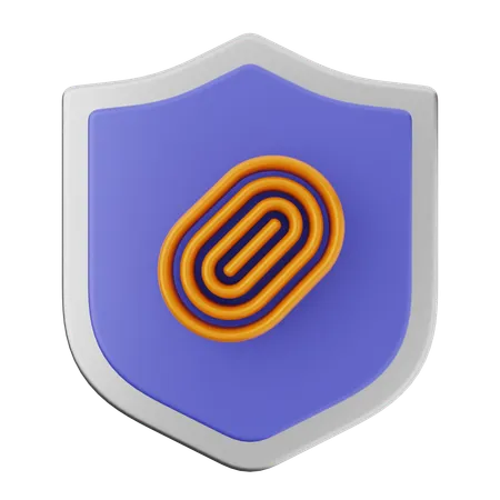 Protección con escudo de huellas dactilares  3D Icon