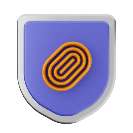 Protección con escudo de huellas dactilares  3D Icon