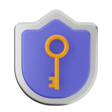 Protección del escudo de la llave  3D Icon