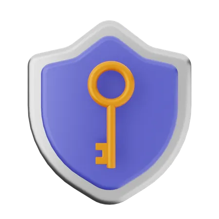 Protección del escudo de la llave  3D Icon