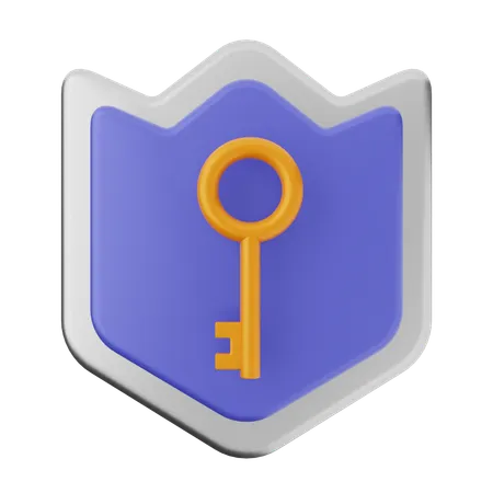 Protección del escudo de la llave  3D Icon