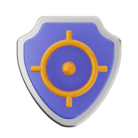 Protección del escudo del objetivo  3D Icon