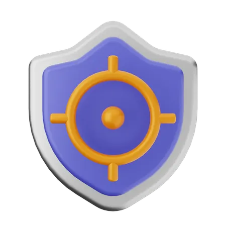 Protección del escudo del objetivo  3D Icon